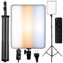 Alogy PanelPro™ 10 colių LED lempa su 210 cm stovu ir pulteliu, reguliuojama lempa fotografijai bei vaizdo įrašams