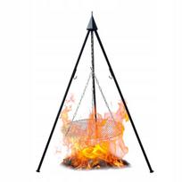 Sport For Fun sodo kepsninė trikojis su 60 cm grotelėmis, pakabinama, 120 cm didelis laužavietė