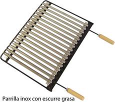 Imex The Fox 71520 – grilis su ratukais ir Inox grotelėmis, 50 x 40 x 100 cm, juodas