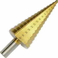Pakopinis Hss titano grąžtas 4-32mm