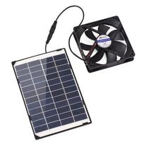 Mini saulės energija maitinamas ventiliatorius 6W 12V saulės ištraukiamasis ventiliatorius mini ventiliatorius mažam naminiam gyvūnui šunų būdai vištidėms juoda