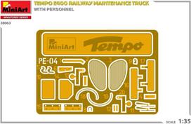 Miniart 38063 1:35 Tempo E400 geležinkelio dyzelinis vagonas (4) tiksli kopija, modeliavimas, plastikinis rinkinys, amatai, hobis, klijavimas, modelio rinkinys, surinkimas, nedažytas
