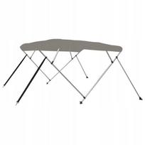 Bimini stogelis 4-lankų, pilkas, 236x228x127cm