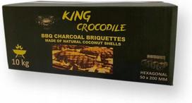 King Crocodile presuoto kokoso kevalo šešiakampės anglies briketai, 10 kg