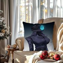 Skibidi Toilet Animation Pillow Case Square Pillow Bedroom Sofa Leisure Comfort Cushion Car Living Room Home Decoration 40X40 16x16Inch white