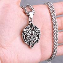 Šiaurės Vikingų Varno Drakono Karoliai Nerūdijančio Plieno Vyriškas Odino Amuletas Pakabukas Senoviniai Papuošalai Mada Only Pendant gray