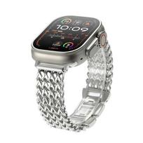 Moterims nerūdijančio plieno dirželis Apple Watch Ultra 2 49mm serijai 10 42mm 46mm Juosta IWatch 9 8 7 6 5 SE 4 45mm 41mm 40 38 44mm 44mm 45mm 46mm 49mm gray