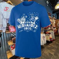 Kike & Teoscar Super Hernandez Bros Dodgers Signed T-Shirt Unisex T-Shirt XXXXL blue