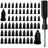 60pcs Self-Service Tire Repair Rubber Nails with screwdriver for Car, Motorcycle, Truck black