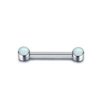 1 vnt. Titano 14G Opalas Spenelio Štanga Žiedai CZ Bezel Nustatymas Vidiniu Sriegiu Spenelio Shield Mamilo Auskarai Seksualūs Moterų Papuošalai 14G 1.6x16mm