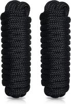 Boomstart Valtinė virvė 16 mm švartavimo lynas su kilpa nailoninė dvigubo pynimo fenderio virvė doko lynai skersmuo 16 mm ilgis 7,62 m kilpa 38 cm trūkimo apkrova 3970 kg juoda 2 vnt.