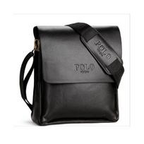 Mens PU Leather Shoulder Bag – Casual Crossbody & Briefcase, Versatile 21x24x7 cm, Black or Brown