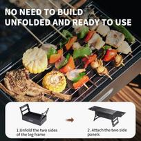 Naturehike nešiojamas sulankstomas stalo grilis, be surinkimo, anglių grilis stovyklavimui, lengvai valomas ir praktiškas Bbq nuotykiams