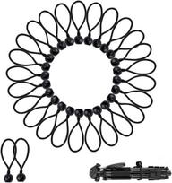 Vasemele 30 elastinių juostų su kamuoliuku pakuotė, 15 cm guminės juostos palapinėms, elastiniai dirželiai su kamuoliuku, tento įtempiklis su kamuoliuku, guminis įtempiklis palapinėms, universalios guminės kilpos su kamuoliuku