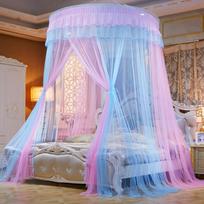 Bed Canopy Double Colors Hung  Mosquito Net Princess Bed Tent Curtain Foldable Canopy On The Bed Elegant Fairy Lace Dossels D30 Average Size brown