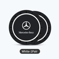 FA032pcs Silica Gel Car Coaster Water Cup Holder Anti Slip Pad Mat For Mercedes Benz W202 W212 W126 W140 W168 W177 CLS GLE GLC GLS black