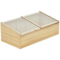 Greenhouse Wood Cold Frame Cold Frame Box Hothouse Garden & Planter Box System for Garden Balcony, 100 x 50 x 35 cm, Natural, Fir, PC Panel 100 x 50 x 35 cm natūrali