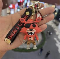 Fnaf Keyring Five Nights At Freddys Figure Doll Pendant Keychain Cartoon Keys Accessories Ornaments Key Chain Bag Pendant Gift gray