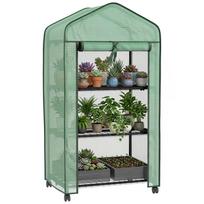 Three-Tier Mini Greenhouse - Green 69 x 49 x 130 cm