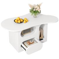 Coffee table with drawers, cloud-shaped coffee table with open storage compartments, high-quality materials. 97*45*43.5cm 97 x 45 x 43.5 cm balta