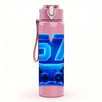 1PC Six Seven Game Controller Logo 750ml Color Plastic Sports Water Bottle Leakproof Flip Straw Lid Suitable for Sports Office Home Use tamsiai mėlyna