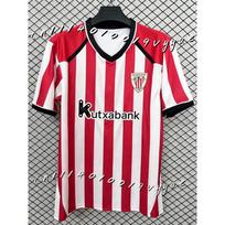 2026-27 Raudonos Baltos Juostelės V formos Kaklu Futbolo Marškinėliai Greitai Džiūstantis Futbolo Marškinėlis Sporto Treniruotės Gerbėjo Sportinė Apranga Bilbao Šeimos Vaikų Marškinėliai Y2k L