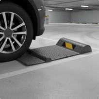 Car Tire Stop Block NonSlip Surface Garage Wheel Stopper WeatherResistant Rubber Parking Curb for gray