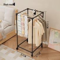TEMU Hexagonal Rotating Clothes Rack: Indoor Dormitory Drying & Movable Hat Hanger gray