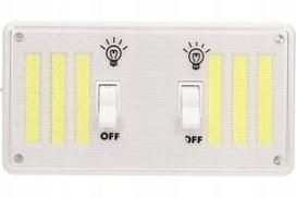 Belaidis led jungiklis-šviestuvas su baterija/akumuliatoriumi 6 cob usb 9w