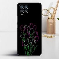 Case For Realme 8 C21y GT Neo 2 3 8i C21 7 C11 6 C12 C35 C3 GT 9 Pro C12 Silicone TPU Phone Cover Flower Realme GT Neo3 brown