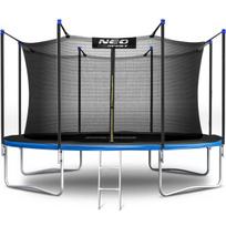 Sodo batutas 12 pėdų/374 cm su vidinėmis tinkleliais ir neo-sportinėmis kopėčiomis