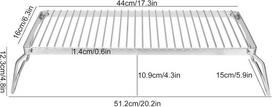 Campfire Grill nerūdijančio plieno nešiojamas sulankstomas laužavietės grilis universalus kepimo tinklelis stovyklavimui lauke namuose 44 x 16 cm