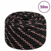 Juoda buriavimo virvė, 20 mm, 50 m, polipropilenas