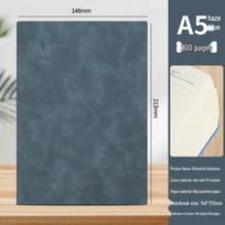 A5 avižos odos biuro sąsiuvinis su individualiu logotipu - Minkštos odos verslo susitikimų įrašų knyga. A5 white