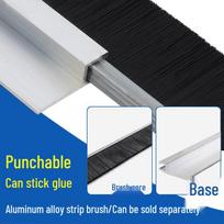 Aukštos kokybės aliuminio lydinio nuimamas šerelių juostelės šepetys staklių spintelių apsaugai Custom; 25h Aluminum Alloy Base; Nylon