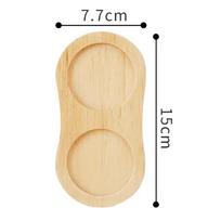 Pepper Mill Tray Bamboo Salt Pepper Shaker Stand Trays Multipurpose Natural Wooden Tray Storage Holder Home Decoration Crafts brown