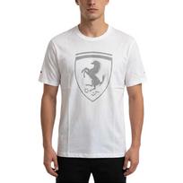Puma X Ferrari Apvalios apykaklės megztukas Paprastas trumpomis rankovėmis marškinėliai Vyriški marškinėliai 573009-04 M white