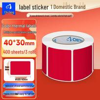 Chiteng Triple-Proof Thermal Adhesive Color Label Paper red