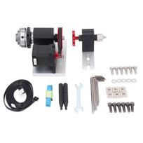 CNC Rotary Module Kit 4:1 Belt Reduction Ratio 4‑60mm Chuck 4th Axes Rotating Module for TTC450 and Most Milling Machine Aluminum alloy + alloy steel