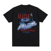 Cape Elizabeth Tee 2026 New Noah Kahan 100cotton Vintage Casual Teeshirt Unisex Round Neck High Harajuku L gray