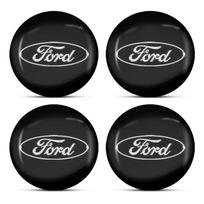4 vnt. 56/60 mm Automobilio Ratlankio Centrinės Dangtelio Ženkliuko Lipdukai Ratlankio Dangtelio Pakeitimas Ford Ranger Focus Kuga Mustang S-MAX Transit lbfx49 black