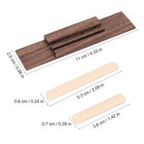 Universal Ukulele Bridge Rosewood Bridge + Lower Nut + Upper Nut (Folk Style) 1SET Bridge  brown