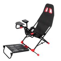 Sim Racing Cockpit Foldable Simulator Cockpit Seat with Steering Wheel Mount Quick Assembly Supports All Wheels & Pedals for Real Living juoda