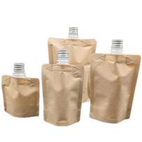 50 vnt. Kraft popieriaus buteliukai Kelioniniai skysčių maišeliai Gėrimų maišeliai 100ml beige