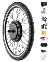 VEVOR 1000W Electric Bike Conversion Kit, 48V 420rpm 26  Front Wheel E-Bike Hub Motor Kit with Upgraded Speed Controller, Throttle Grip Kit 65 x 65 x 19 cm