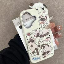 For Realme 14 Pro Plus 14T 13 12 11 10 9i 8 C75 C67 C55 C63 C53 C35 Cute 3D Cat Dog Toy Lie On Leather Style Soft Phone Case Realme 8 4G white