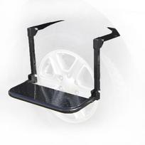 Heavy Duty Tire Step Foldable Car Ladder with Adjustable Height and Width Anti-Slip Surface Max. Load 150KG/330lbs for Truck SUV Off-Road Vehicle white