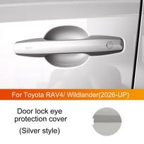 2026-2028 Toyota RAV4 Durų Rankenos Užrakto Skylės Dangtelis ABS Juodas Apsauginis Dangtelis Apdailos Elementas Automobilio Išorės Aksesuarų Atnaujinimo Rinkinys Black style