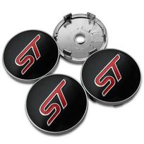 4 vnt. 60 mm automobilio ratlankio centrinis dangtelis Auto ratlankių dangteliai Emblema Ženklelis Ford Focus Fiesta Mondeo Ranger Kuga Mustang ST priedams black