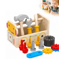 Medinis įrankių rinkinys vaikams, Montessori lavinimo žaislas dėžutėje